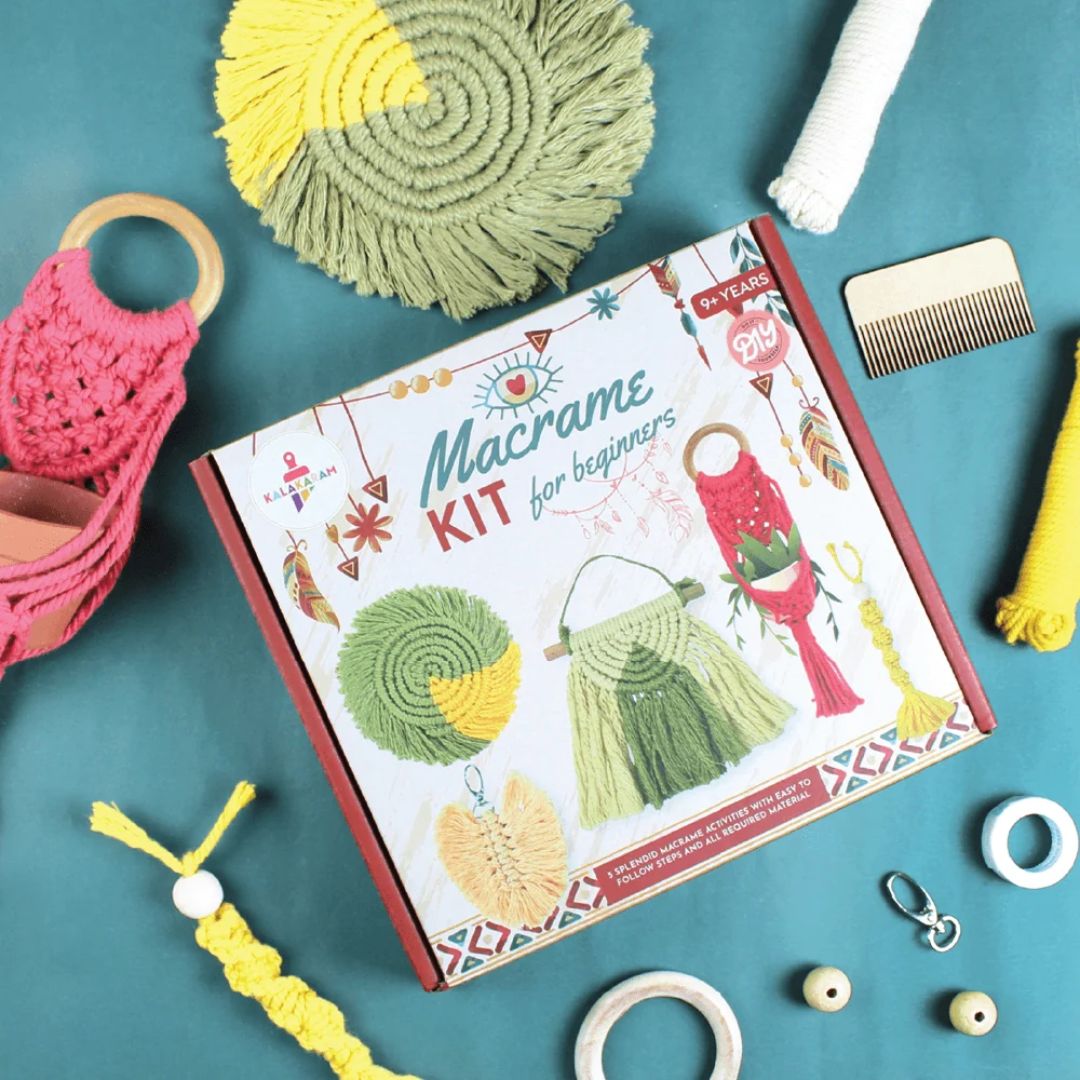 Macrame for Beginners Activity Kit | Easy Learning | Boho Crafts | Age: 9-12 Years