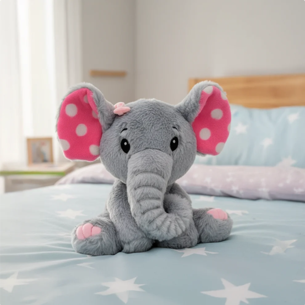 Mirada Elephant Polka Dot Toy - Pink – 25cm
