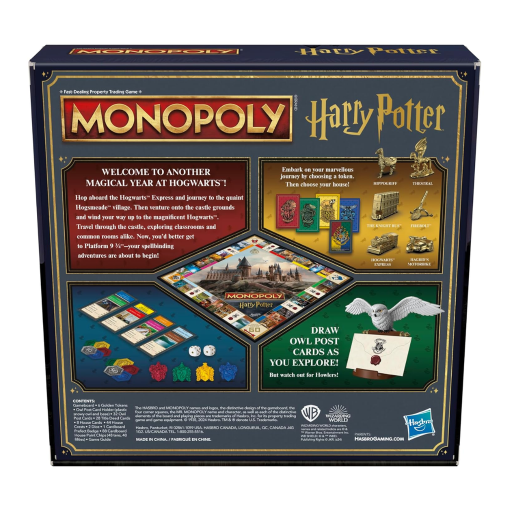 Monopoly Harry Potter Edition Board Game | A Magical Adventure at Hogwarts | Ages 8 and Up | 2 to 6 Players | Family Games | Gifts for Kids and Adults