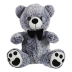 Mirada 32cm Sitting Bear Soft Toy - Dual Black