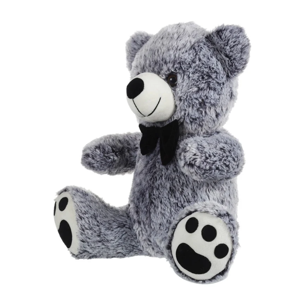 Mirada 32cm Sitting Bear Soft Toy - Dual Black