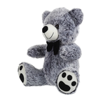 Mirada 32cm Sitting Bear Soft Toy - Dual Black