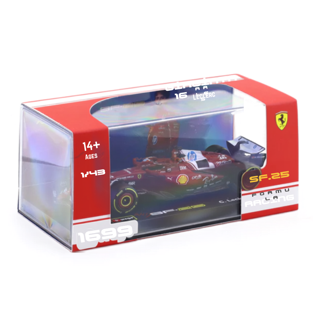 2025 Ferrari SF-25 Charles Leclerc Australia GP 1:43 Bburago licensed Formula 1 diecast scale model