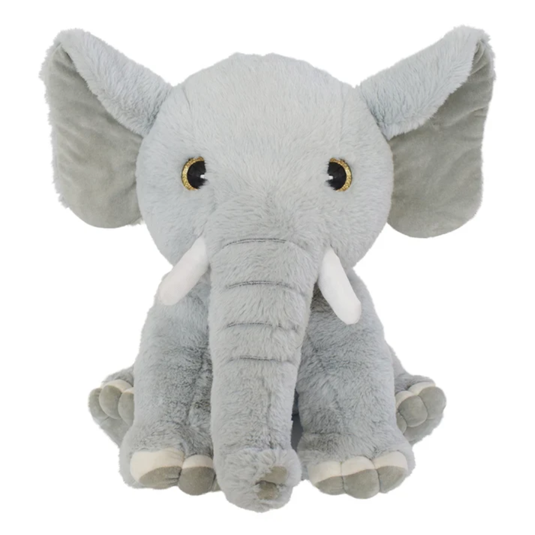 Mirada 45 cm Elephant with Glitter Eye Soft Toy - Grey