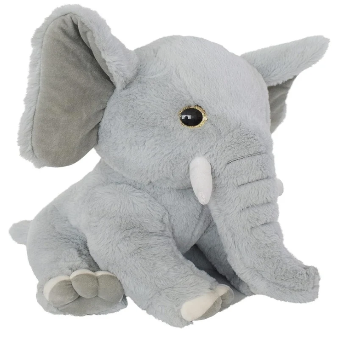 Mirada 45 cm Elephant with Glitter Eye Soft Toy - Grey