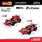 Bildago Snapback Racers - Falcon X - Pull back Racer Car (191 PCS)