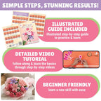 Kalakaram DIY Fuzzy Flower Kit | Pipe Cleaners for Craft Flower Making Set | Fuzzy Chenille & Fluffy Sticks with Floral Tape, Wire & Accessories | Mess-Free Arts & Craft Activity for Kids & Adults