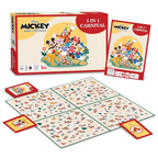 Borad 3 in Carnival Board & Card Game Mickey and Friends | 3 Games in One Box for Kids | Ages 3 and Up | for 2 to 6 Players | Fun Family Gifts