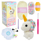 Crochet Kit for Beginners | Cuddly Critters Amigurumi Kit | Make Unicorn Toy | Age: 12+ Years