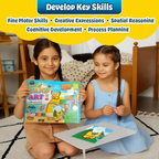 KREEDA- Sand Art & Craft Kit | Mess free Creative Activity | Birds & Butterfly DIY kit | 50+ Star Shaped Stickers and 6 Colourful Sand Bottles. Gifts for Girls & Boys Ages 4, 5, 6, 7, 8, 9, 10, 11, 12