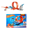 Hot Wheels® Loop Stunt Champion™ Track Set with Dual-Track Loop, Dual Launch, Spring Ramp & 1 Car for Kids 4 Years Old & Older