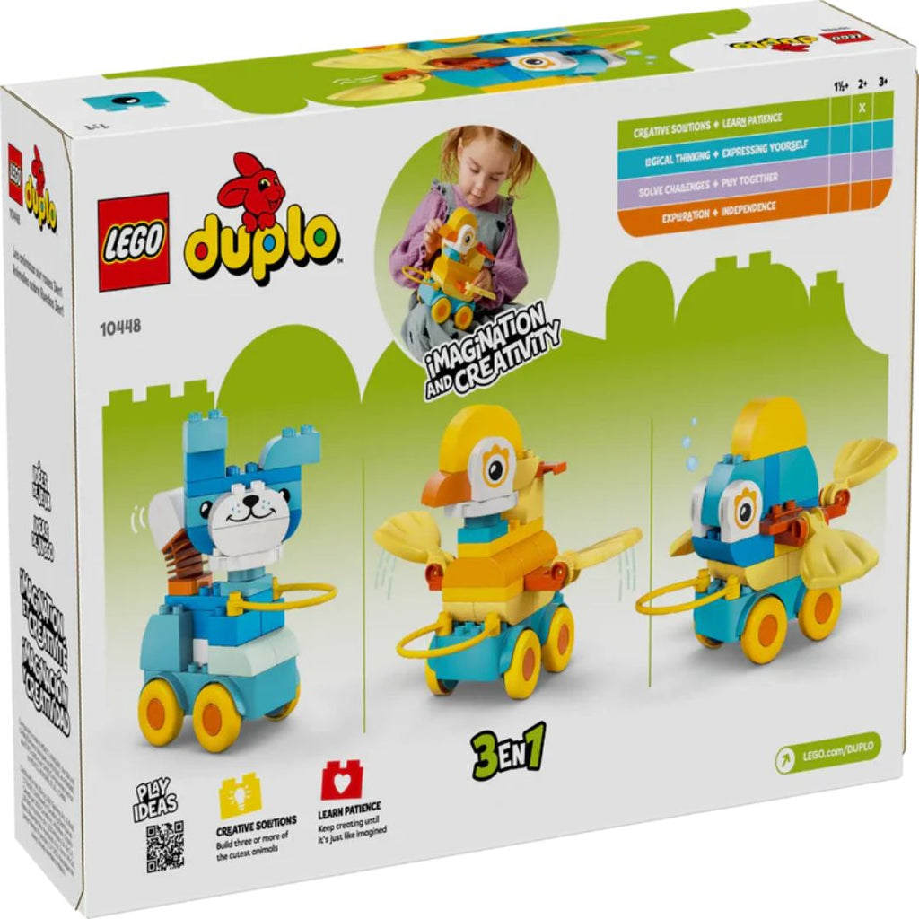 Lego 10448 Duplo 3in1 Animals On Wheels (58 Pieces)