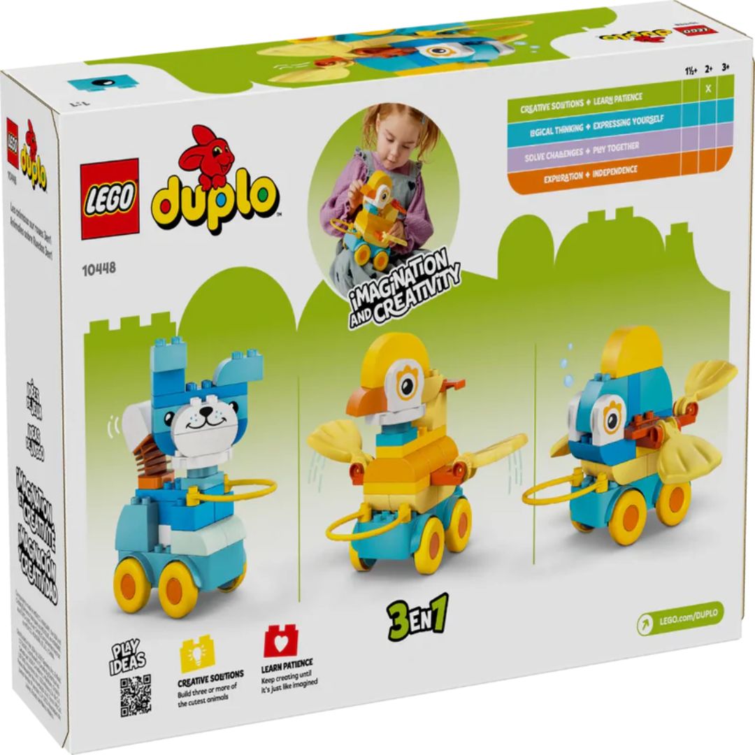 Lego 10448 Duplo 3in1 Animals On Wheels (58 Pieces)