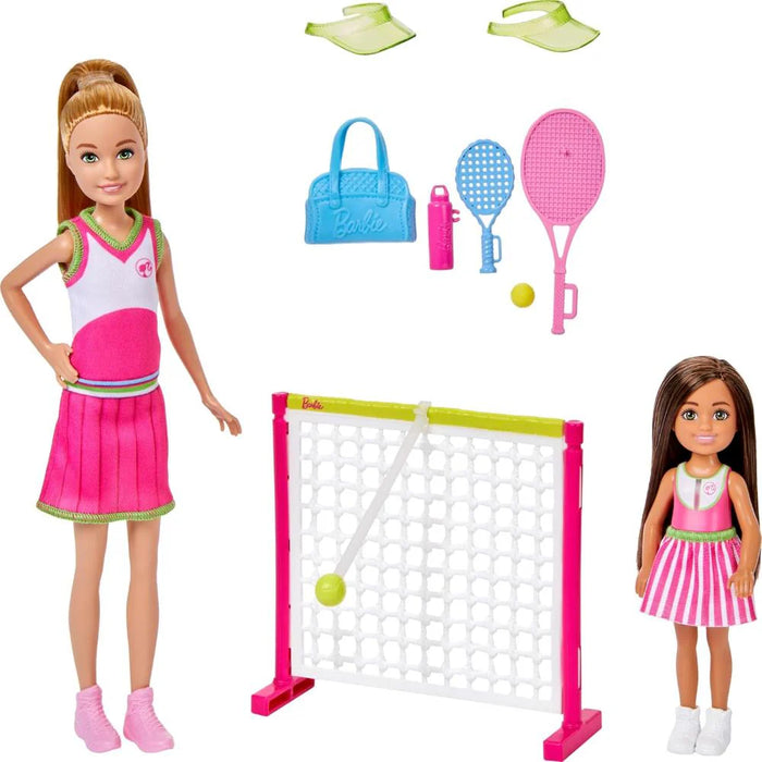 Barbie Stacie & Chelsea Tennis Playset with 2 Dolls & 5+ Accessories