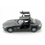 Mercedes-Benz SLS AMG (Grey) Kinsmart 1:36| 5'' Die Cast Metal, Doors Openable, Pull Back Action |