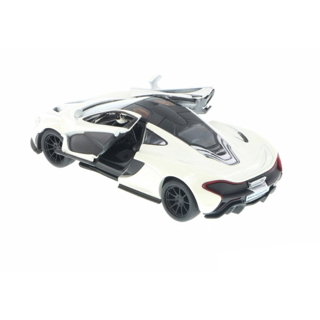 McLaren P1 (White) Kinsmart 1:36| 5'' Die Cast Metal, Doors Openable, Pull Back Action |