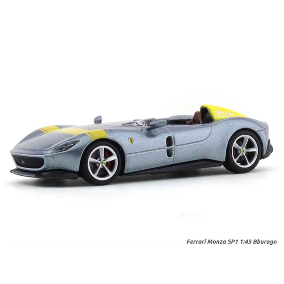 Ferrari Monza SP1 Silver 1:43 Bburago Signature diecast scale model car