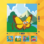 KREEDA- Sand Art & Craft Kit | Mess free Creative Activity | Birds & Butterfly DIY kit | 50+ Star Shaped Stickers and 6 Colourful Sand Bottles. Gifts for Girls & Boys Ages 4, 5, 6, 7, 8, 9, 10, 11, 12