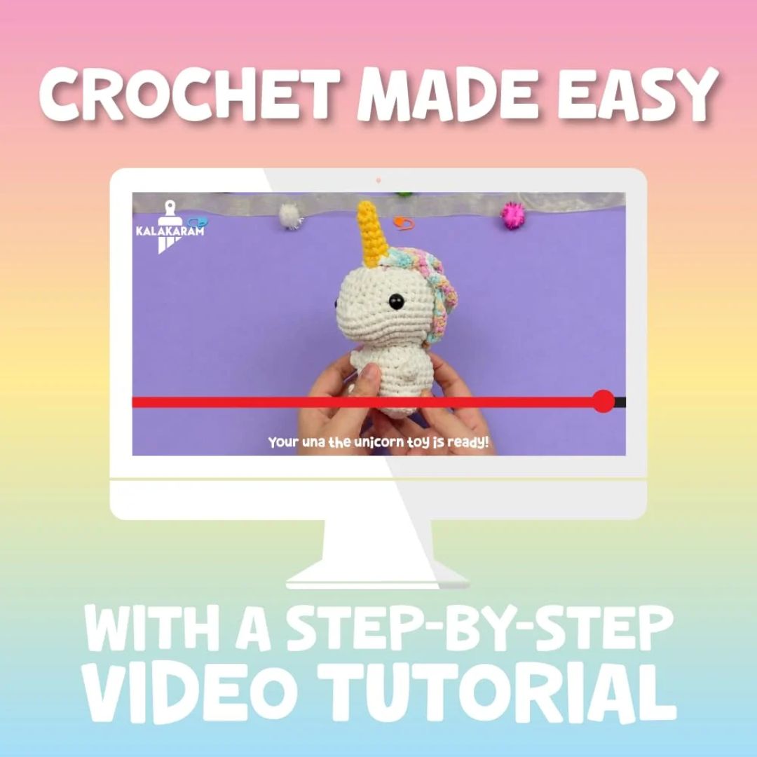 Crochet Kit for Beginners | Cuddly Critters Amigurumi Kit | Make Unicorn Toy | Age: 12+ Years