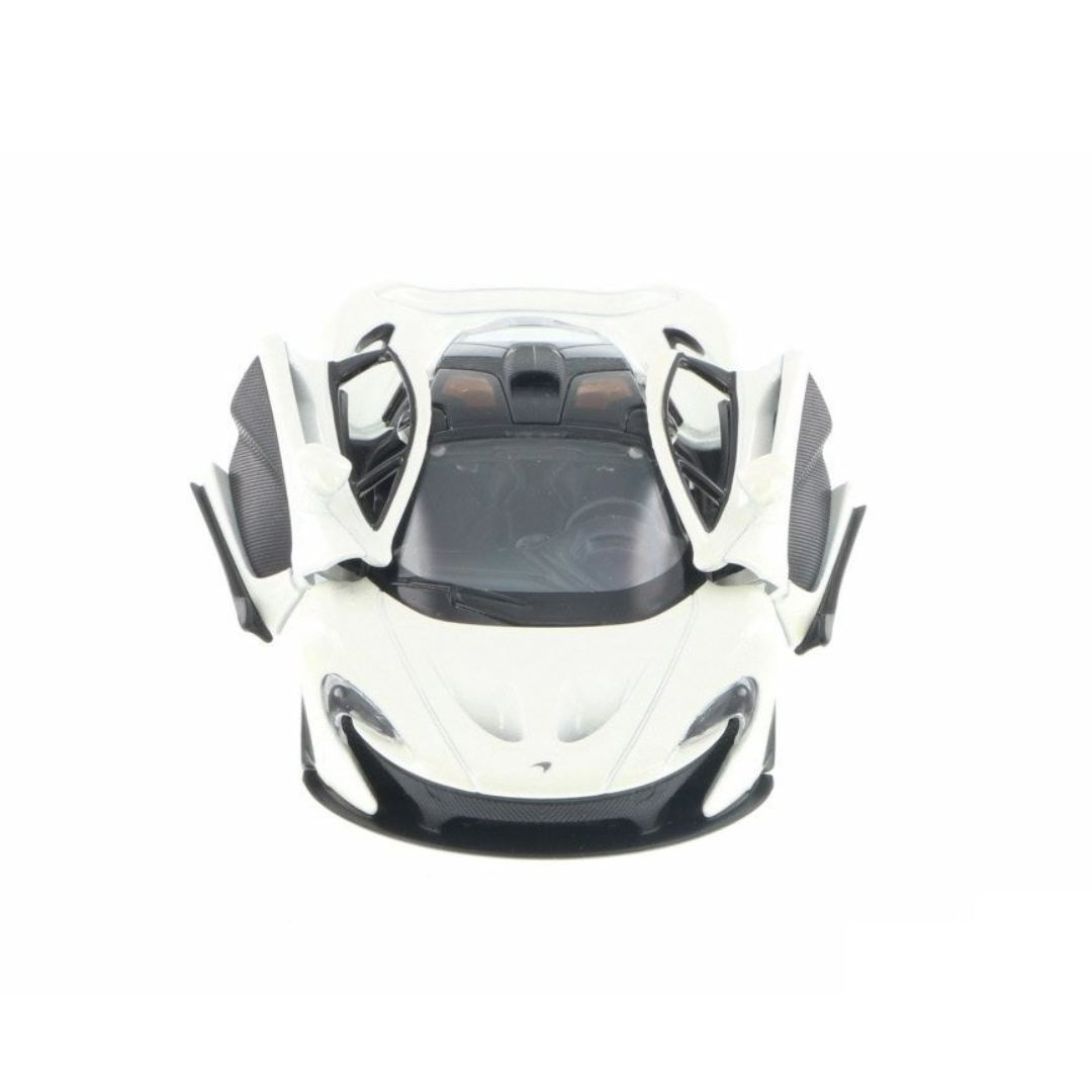 McLaren P1 (White) Kinsmart 1:36| 5'' Die Cast Metal, Doors Openable, Pull Back Action |