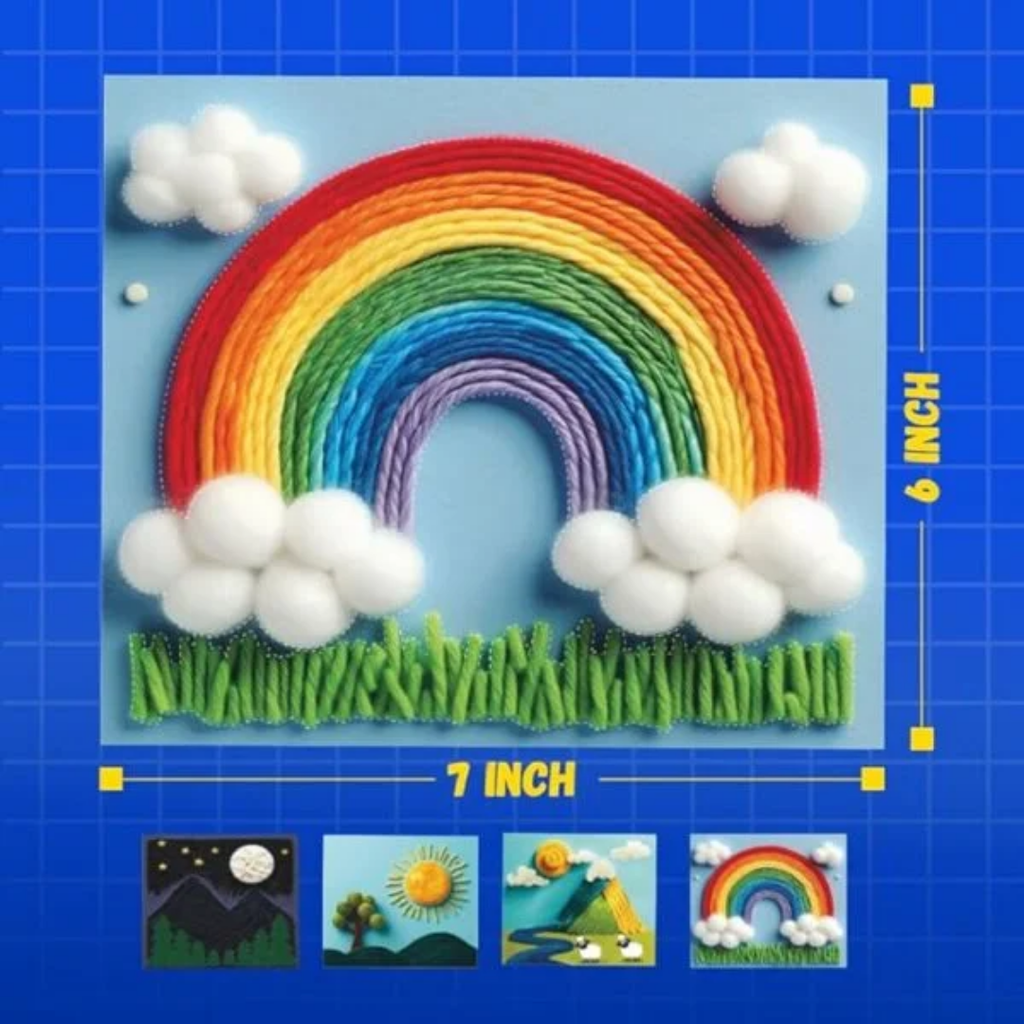 KREEDA- Sand Art & Wool Art | DIY Mess Free Craft Kit | Sand Art for kids and adults | DIY kit