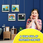 KREEDA- Sand Art & Wool Art | DIY Mess Free Craft Kit | Sand Art for kids and adults | DIY kit