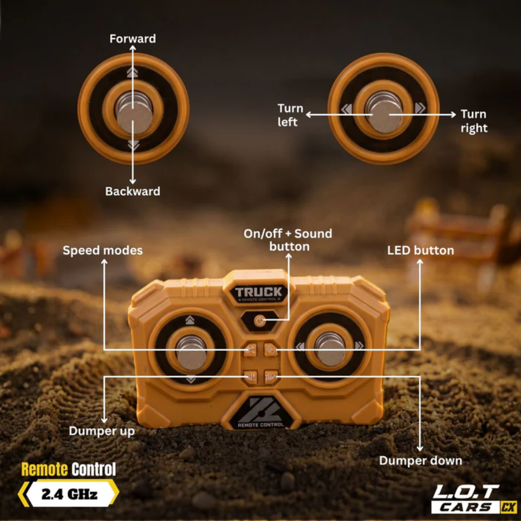 L.O.T Cars Rumble - 1:64 Scale Tabletop RC Dumptruck