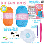 Crochet Kit for Beginners | Cuddly Critters Amigurumi Kit | Make Crochet Dino Toy | Age: 12+ Years