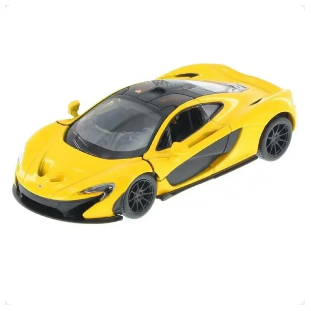 McLaren P1 (Yellow) Kinsmart 1:36| 5'' Die Cast Metal, Doors Openable, Pull Back Action |