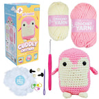 Crochet Kit for Beginners | Cuddly Critters Amigurumi Kit | Make Crochet Penguin Toy | Age: 12+ Years