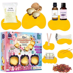 KREEDA Candle Making Kit for Kids & Adults | 4 Big Natural Sea Shells for candle making | Lavender & Vanilla fragrances | White Soyawax | Dried Flowers | candle making premium Kit for Diwali, Home Decor, Birthday Gift