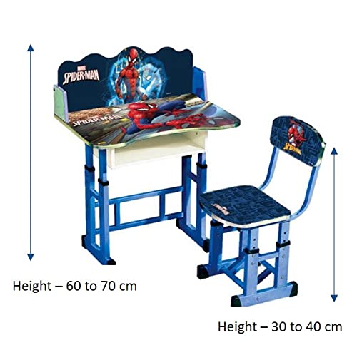 Ramson Adjustable Table & Chair Set with Spiderman Graphic Print for Kids