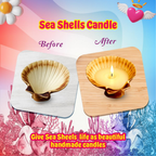 KREEDA Candle Making Kit for Kids & Adults | 4 Big Natural Sea Shells for candle making | Lavender & Vanilla fragrances | White Soyawax | Dried Flowers | candle making premium Kit for Diwali, Home Decor, Birthday Gift