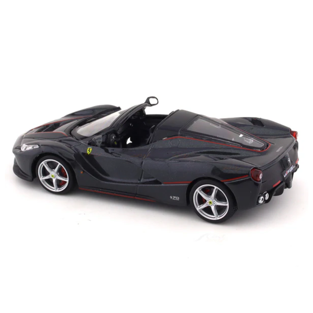 La Ferrari Aperta Black 1:43 Bburago Signature diecast scale model car