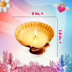 KREEDA Candle Making Kit for Kids & Adults | 4 Big Natural Sea Shells for candle making | Lavender & Vanilla fragrances | White Soyawax | Dried Flowers | candle making premium Kit for Diwali, Home Decor, Birthday Gift