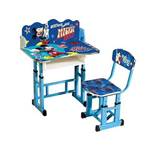 Ramson Adjustable Table & Chair Set with Mickey Graphic Print for Kids