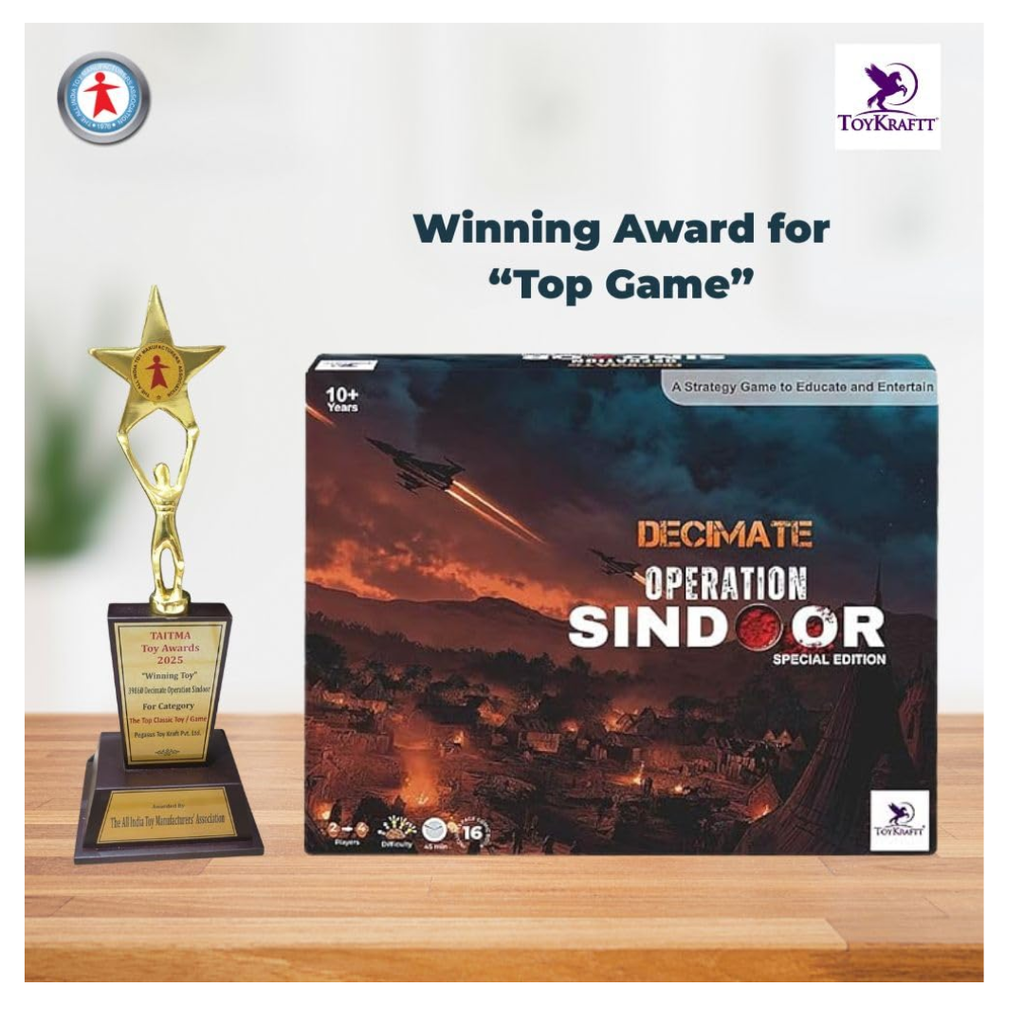 TOYKRAFTT Decimate – Operation Sindoor Strategy Board Game for Kids 10+ & Adults. Indian Army Themed Family Game with Comic Book