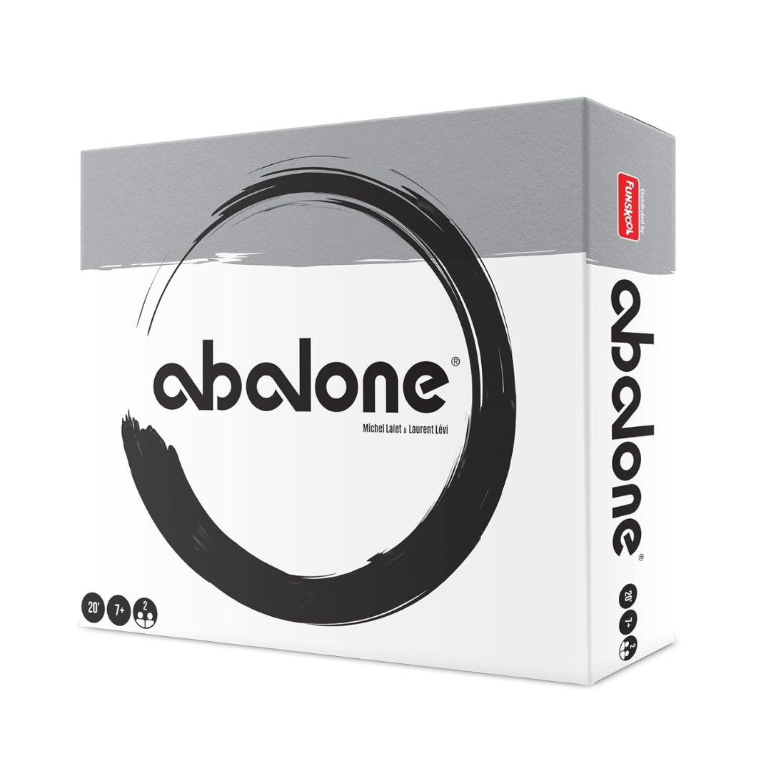 Funskool Abalone, Strategy Game, Board Game for Kids, Adults, Educational, 2 Players, 24 Black & White Marbles, Family Fun, Learning Activity Toy for Childrens, Gift Set for Kid, Ages 7+ Years