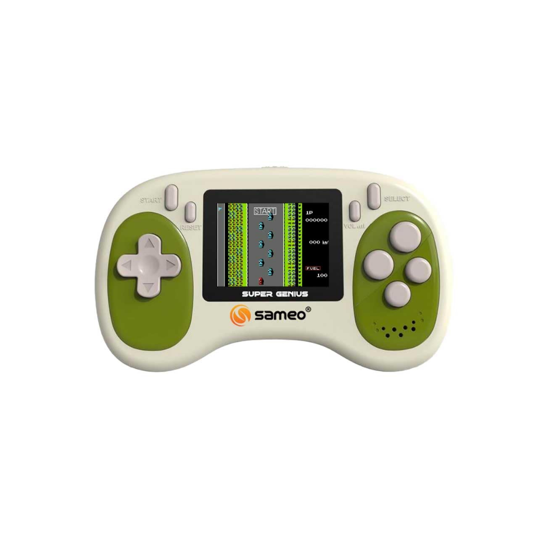 Sameo Super Genius Handheld Gaming Console | 500+ Built-in Classic Retro 8-Bit Games | 2.4" LCD Color Display | 600mAh Rechargeable Battery | Portable Gaming Device for Kids & Adults - Matcha Cream