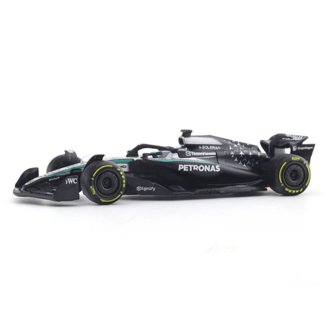 2025 Mercedes-Benz W16 No 63 1:64 Bburago Licensed Diecast Formula 1 Scale Model Car Collectible