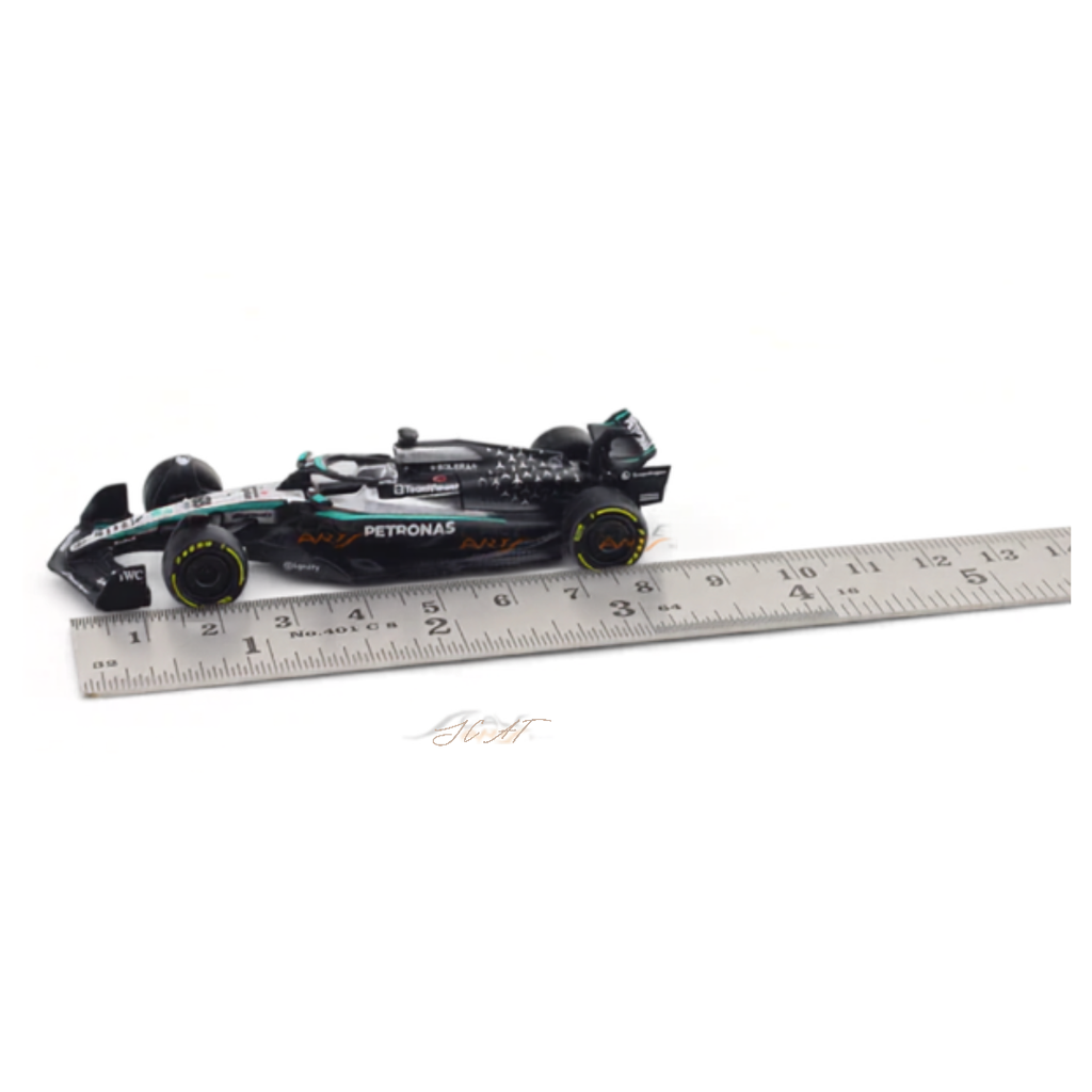 2025 Mercedes-Benz W16 No 63 1:64 Bburago Licensed Diecast Formula 1 Scale Model Car Collectible