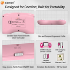 Sameo Super Genius Handheld Gaming Console | 500+ Built-in Classic Retro 8-Bit Games | 2.4" LCD Color Display | 600mAh Rechargeable Battery | Portable Gaming Device for Kids & Adults - Cherry Bomb