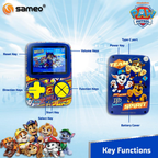 Sameo SG3000 Paw Patrol Edition Handheld Video Game Console, Retro Mini Game with 500 Classic Retro Game TV Compatible for Kids, Rechargeable - Chase Blue