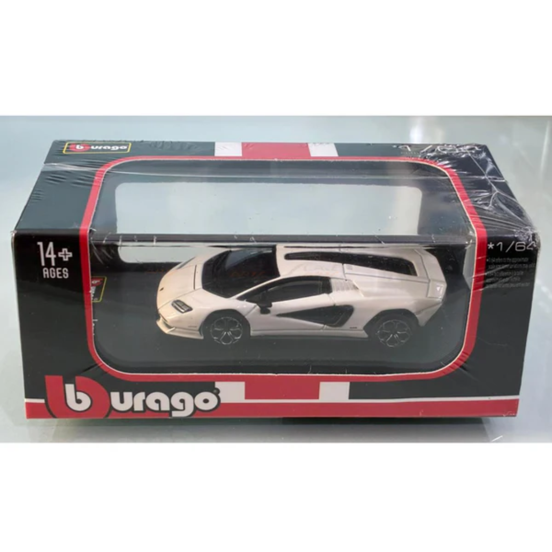 Lamborghini Countach LPI 800-4 white 1:64 Bburago Licensed Diecast Scale Model Car Collectible