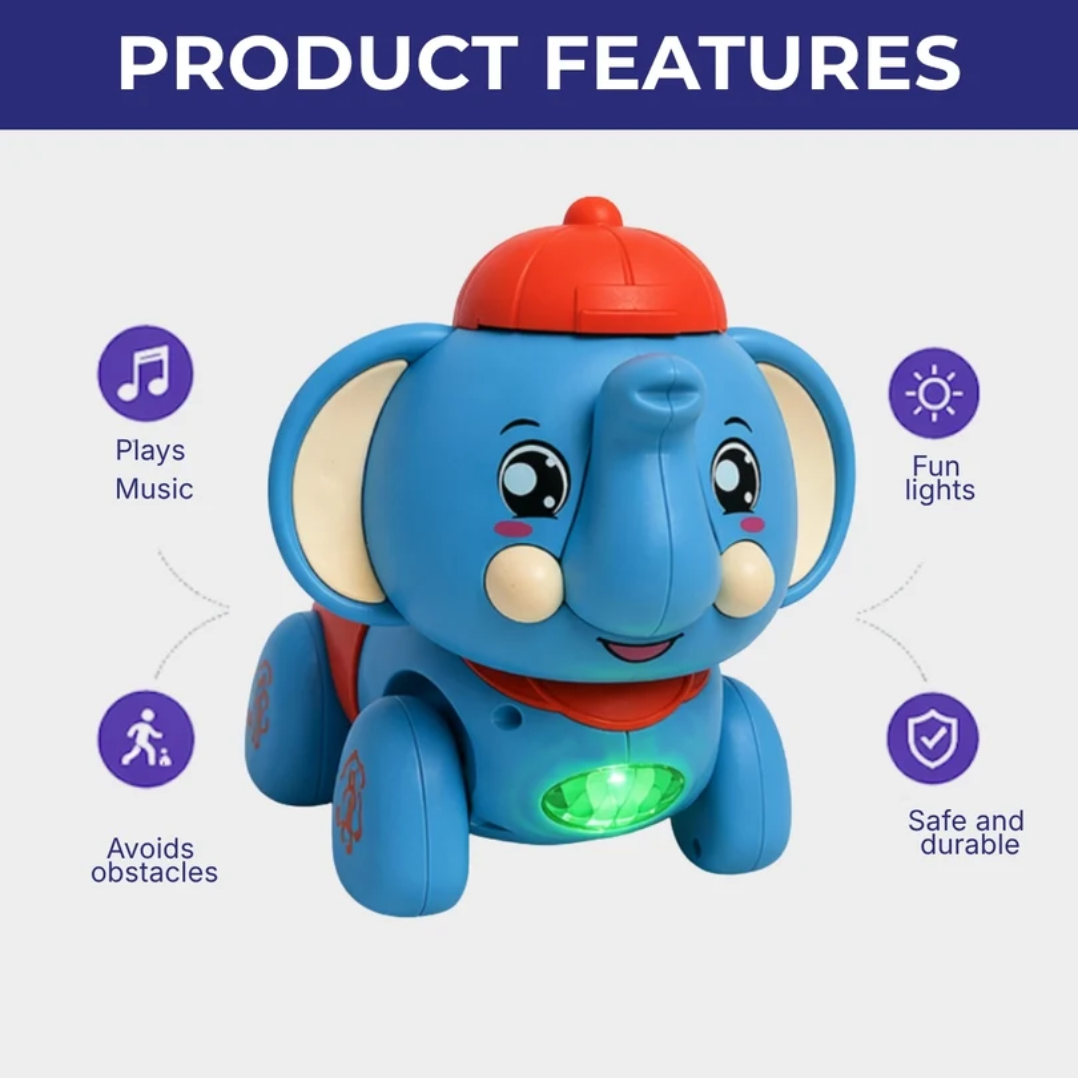 Jumpy Elephant - Interactive Musical Toy, Ages 1+ Years
