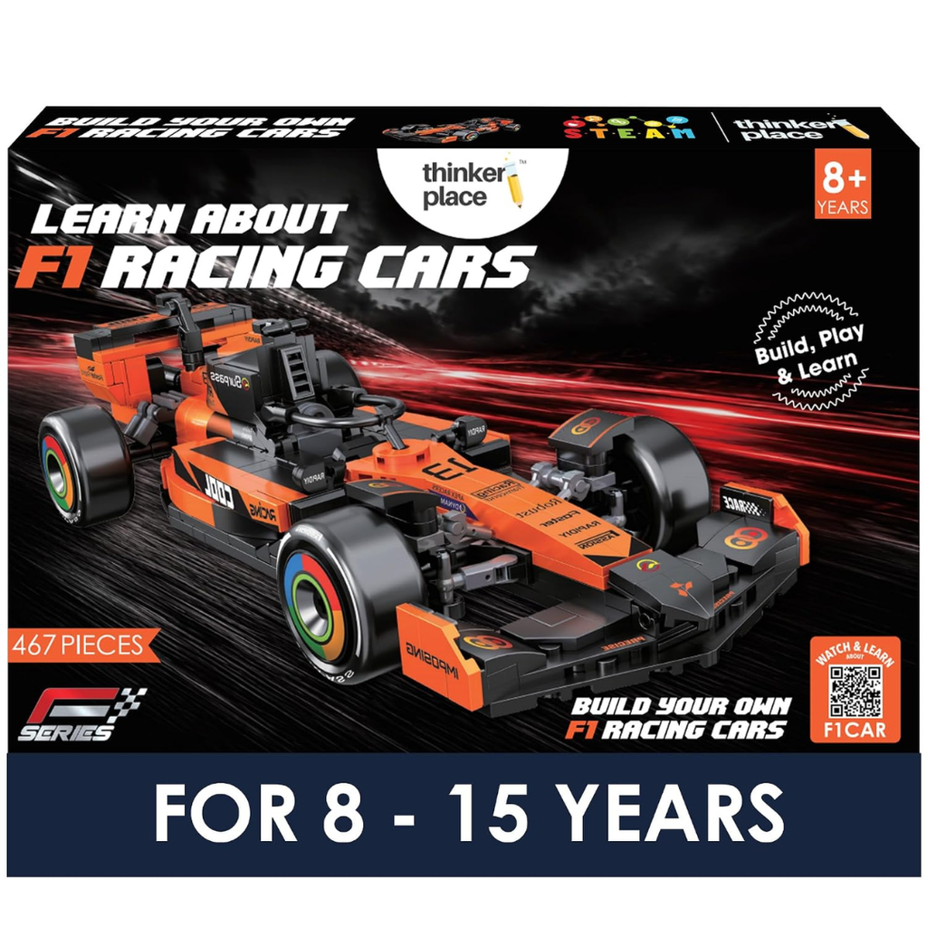 Roaring F1 Race Car Building Block Toy Set for 7+ (467 Pcs) Racing Car Construction Toy for Kids Age 7+ | STEM Learning Toy | Creative DIY Model Kit for Gifting Boys & Girls