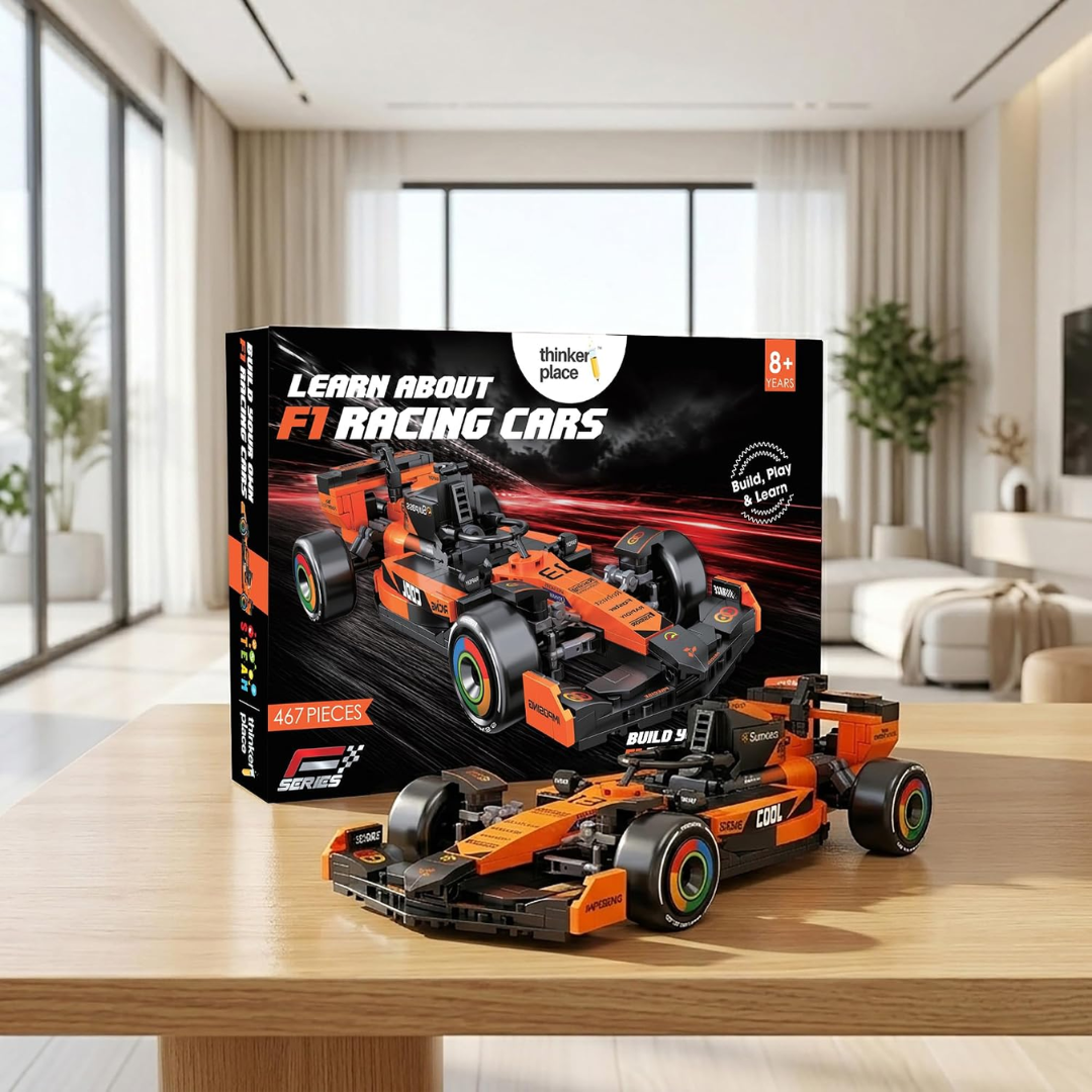 Roaring F1 Race Car Building Block Toy Set for 7+ (467 Pcs) Racing Car Construction Toy for Kids Age 7+ | STEM Learning Toy | Creative DIY Model Kit for Gifting Boys & Girls