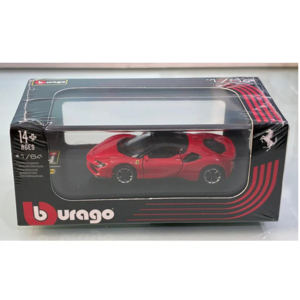 Ferrari SF90 Stradale red 1:64 Bburago Licensed Diecast Scale Model Car Collectible