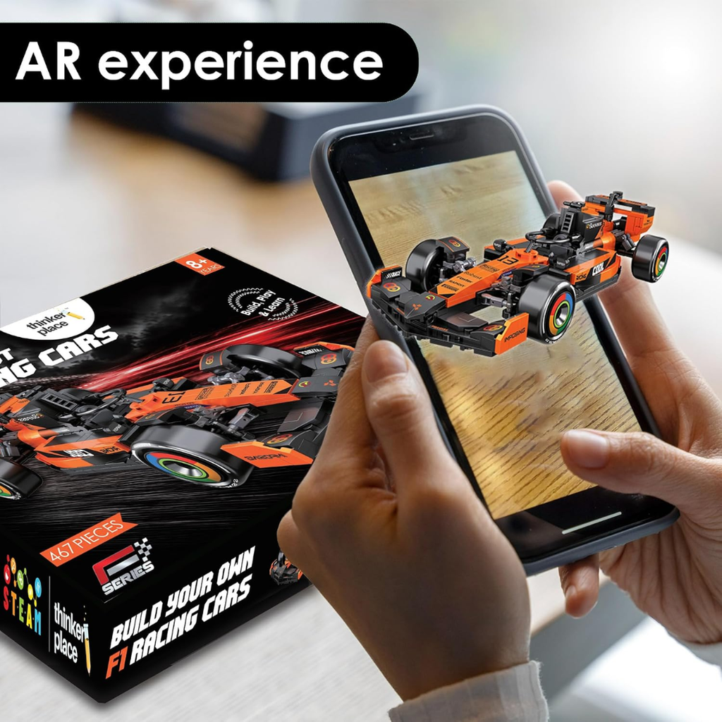 Roaring F1 Race Car Building Block Toy Set for 7+ (467 Pcs) Racing Car Construction Toy for Kids Age 7+ | STEM Learning Toy | Creative DIY Model Kit for Gifting Boys & Girls