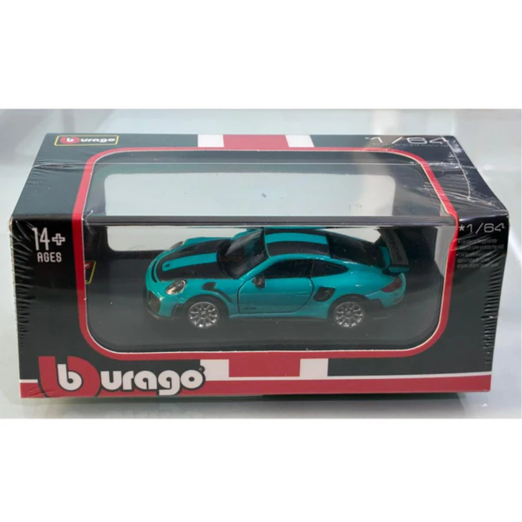 Porsche 911 GT2 RS blue 1:64 Bburago Licensed Diecast Scale Model Car Collectible
